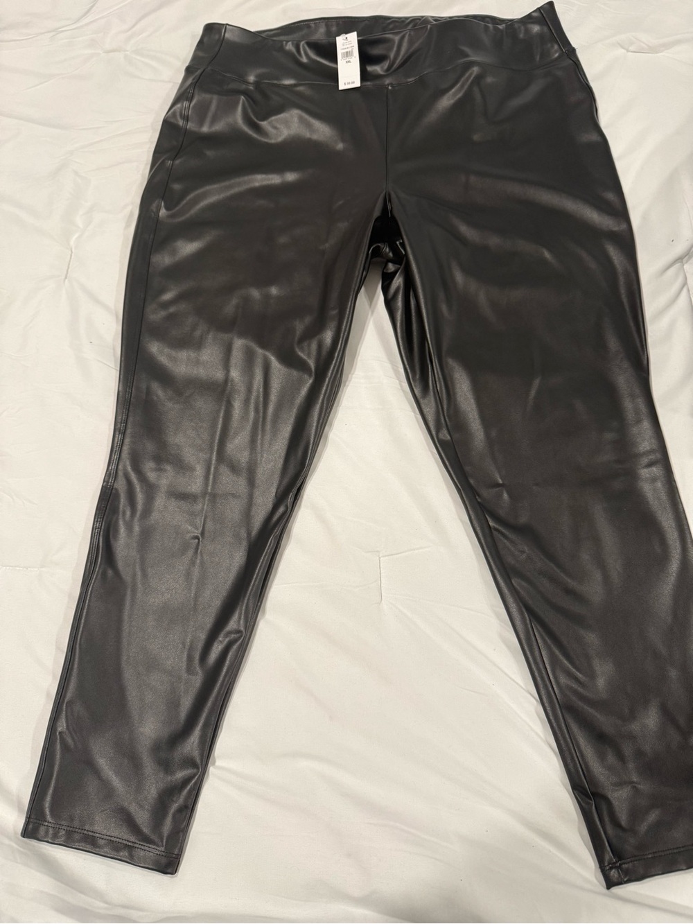 GAP Black Faux Leather Leggings XXL